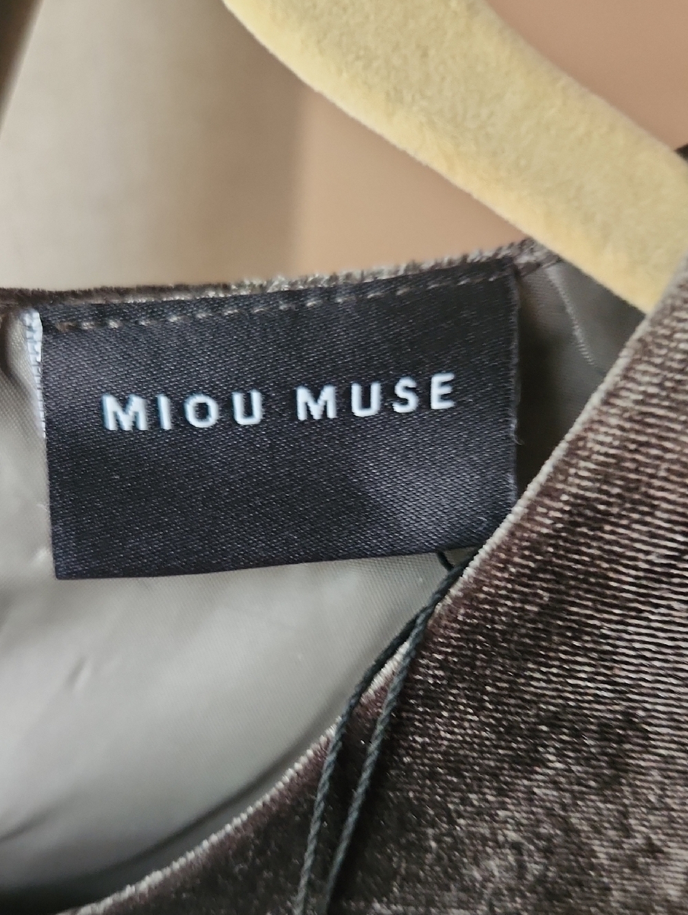 Miou Muse Olive Velvet Sheath Dress - Picture 2 of 5